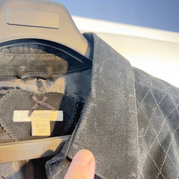 Dressbarn Woman Leather Suede Jacket Woman 18/20 Snap Buttons Studs Quilt Detail - Picture 6 of 16